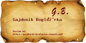 Gajdosik Boglárka névjegykártya